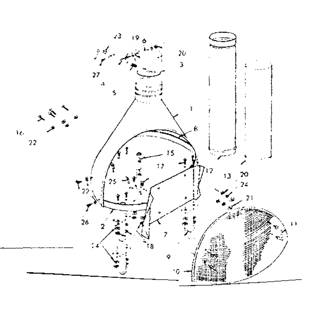 Replacement Parts Diagram and Parts List for 155842842  Kenmore Fireplace & Insert