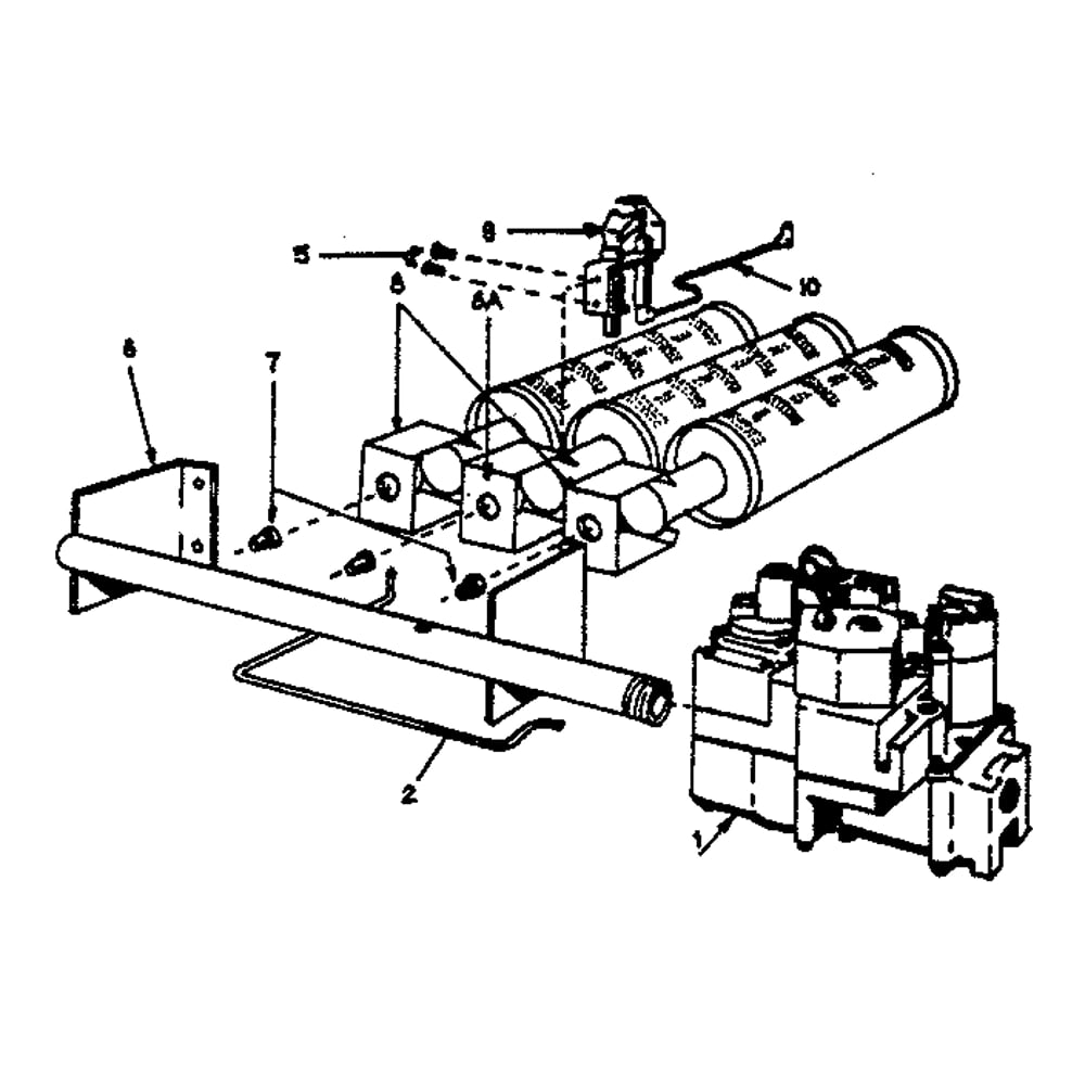 Liquefied Petroleum Gas Only Diagram and Parts List for 229964121  Kenmore Water Heater