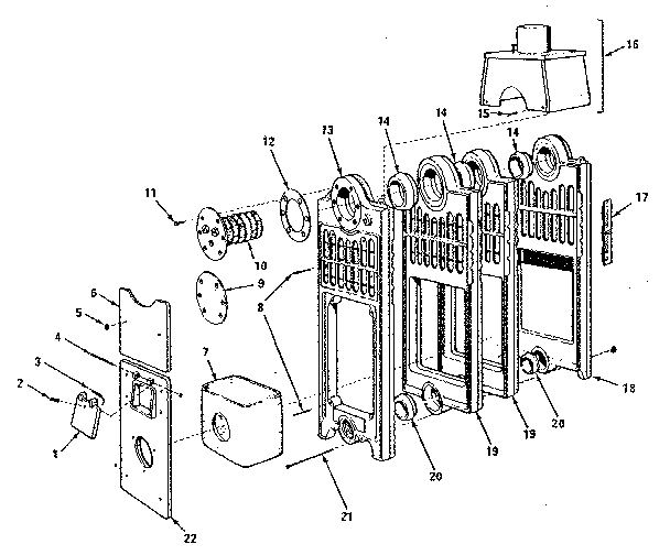 Combustion chamber and flue collector Diagram and Parts List for 229942380  Kenmore Water Heater