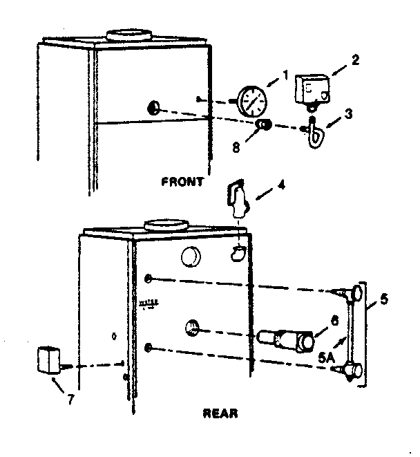 Boiler controls Diagram and Parts List for 229945060  Kenmore Water Heater