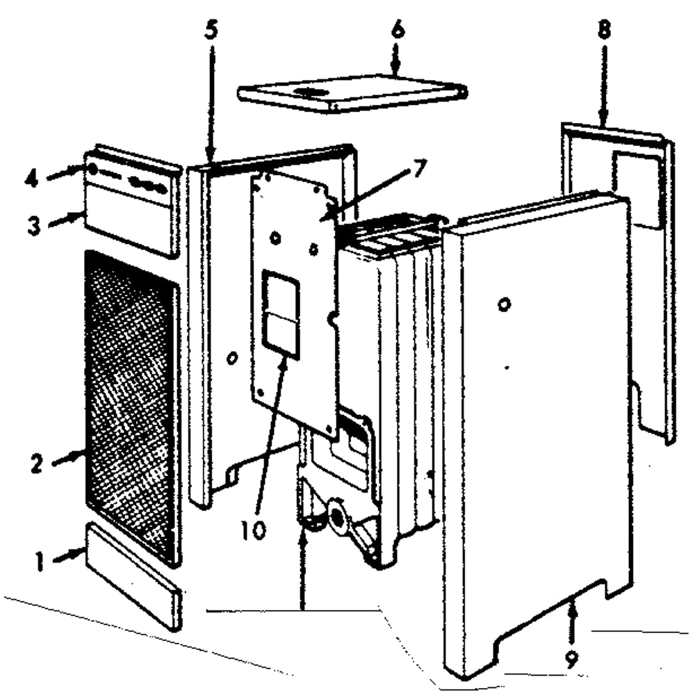 Jacket Parts Diagram and Parts List for 22996153  Kenmore Water Heater