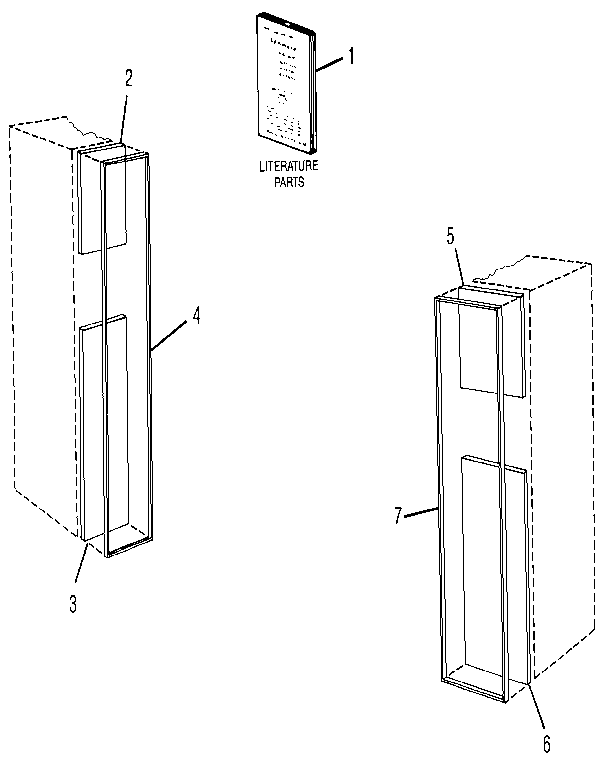 Trim kit Diagram and Parts List for 8273  Kenmore Refrigerator