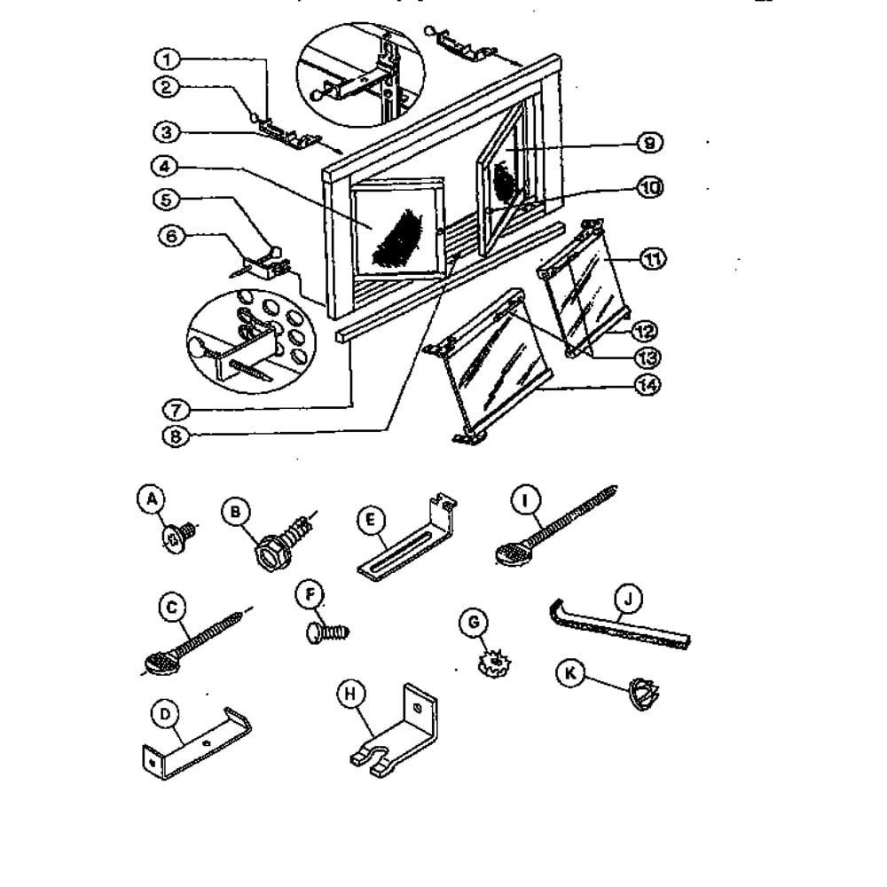 Unit Parts Diagram and Parts List for 84740192  Kenmore Fireplace & Insert