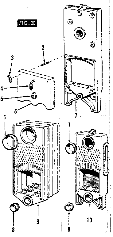 Homart gas fired boiler sections Diagram and Parts List for 22996174  Kenmore Water Heater