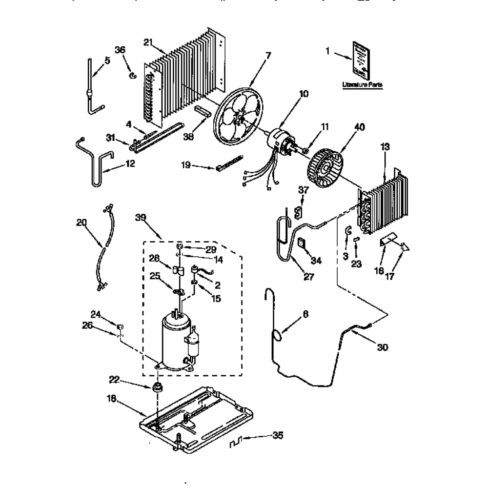 Unit Diagram and Parts List for 10677067790-AC  Kenmore Air Conditioner