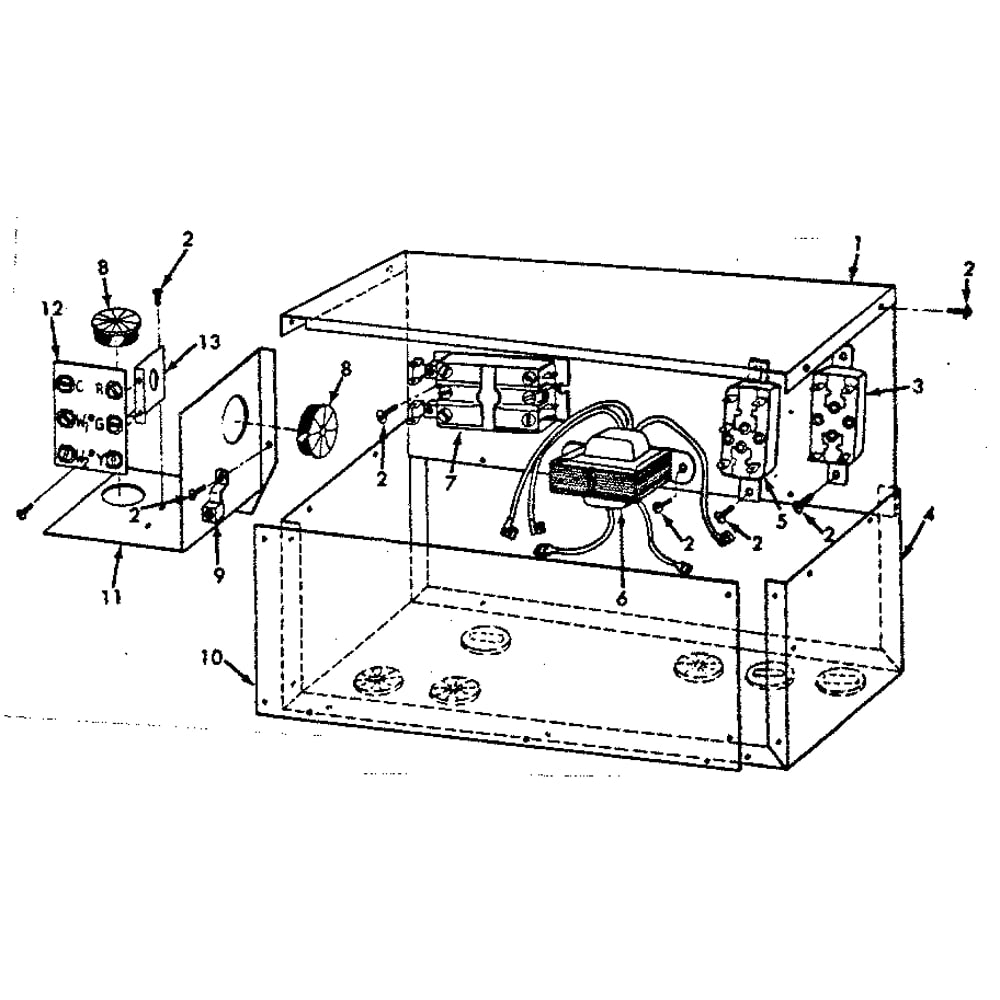 Control Box Diagram and Parts List for 867815112  Kenmore Air Conditioner