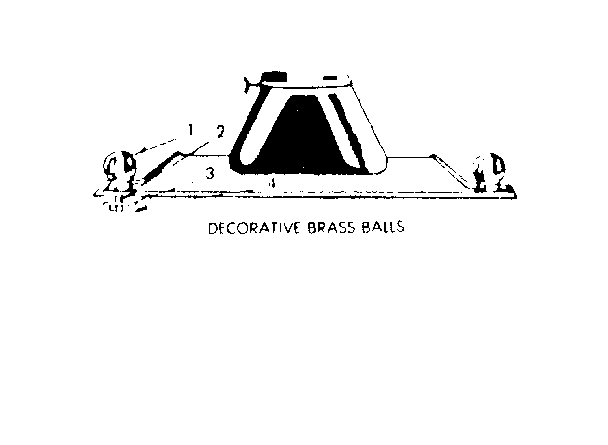 Decorative brass ball kit Diagram and Parts List for 311841681  Kenmore Air Conditioner
