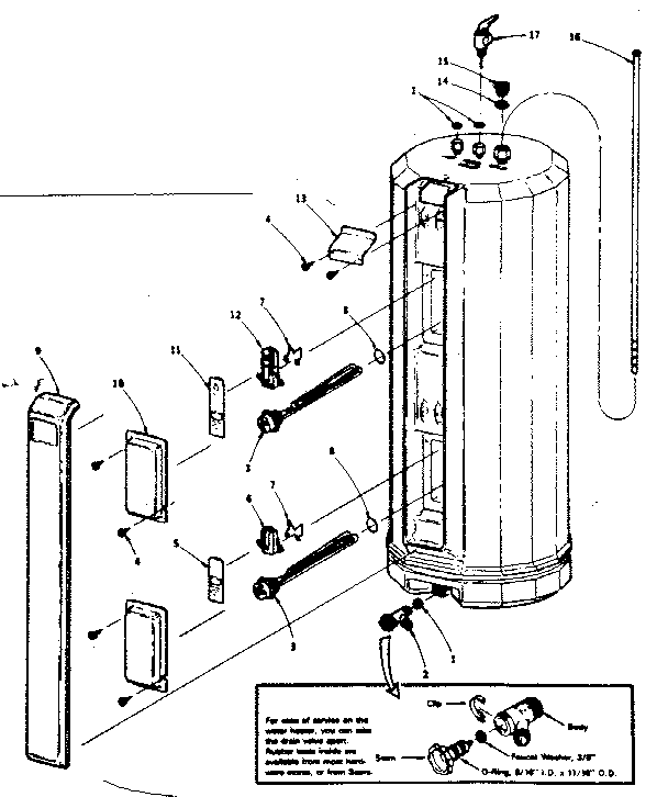 Functional replacement parts Diagram and Parts List for 625320300  Kenmore Water Heater