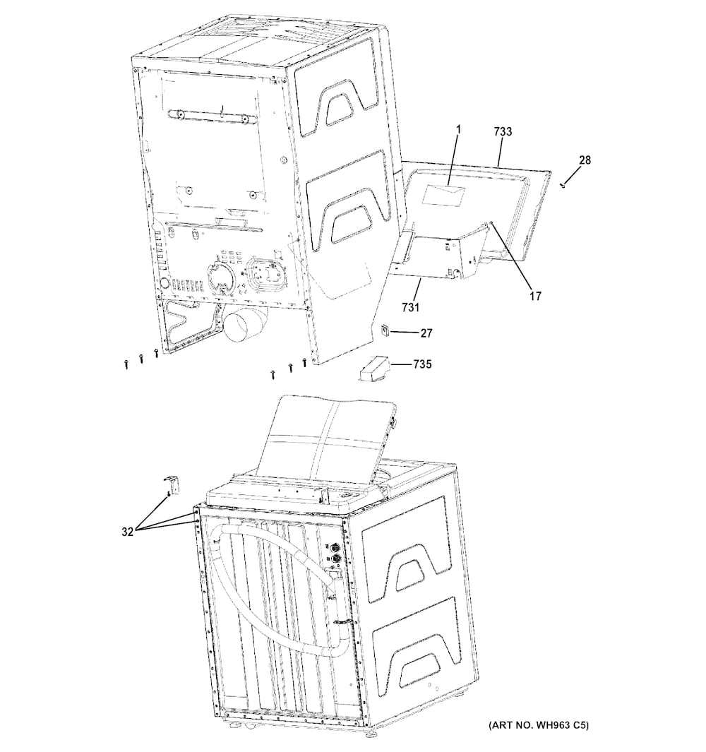 Cabinet 3 Diagram and Parts List for 2661532210  Kenmore Washer Dryer Combo