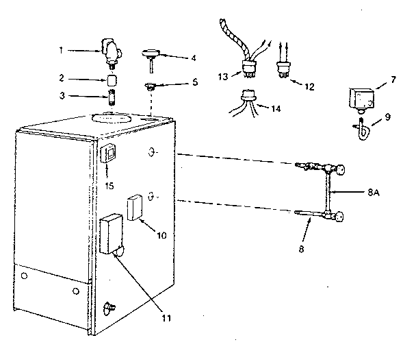 Pressure and glass gauge assembly Diagram and Parts List for 229965290  Kenmore Water Heater