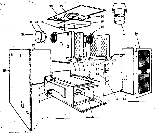 Jacket - section and base parts Diagram and Parts List for 229961431  Kenmore Water Heater
