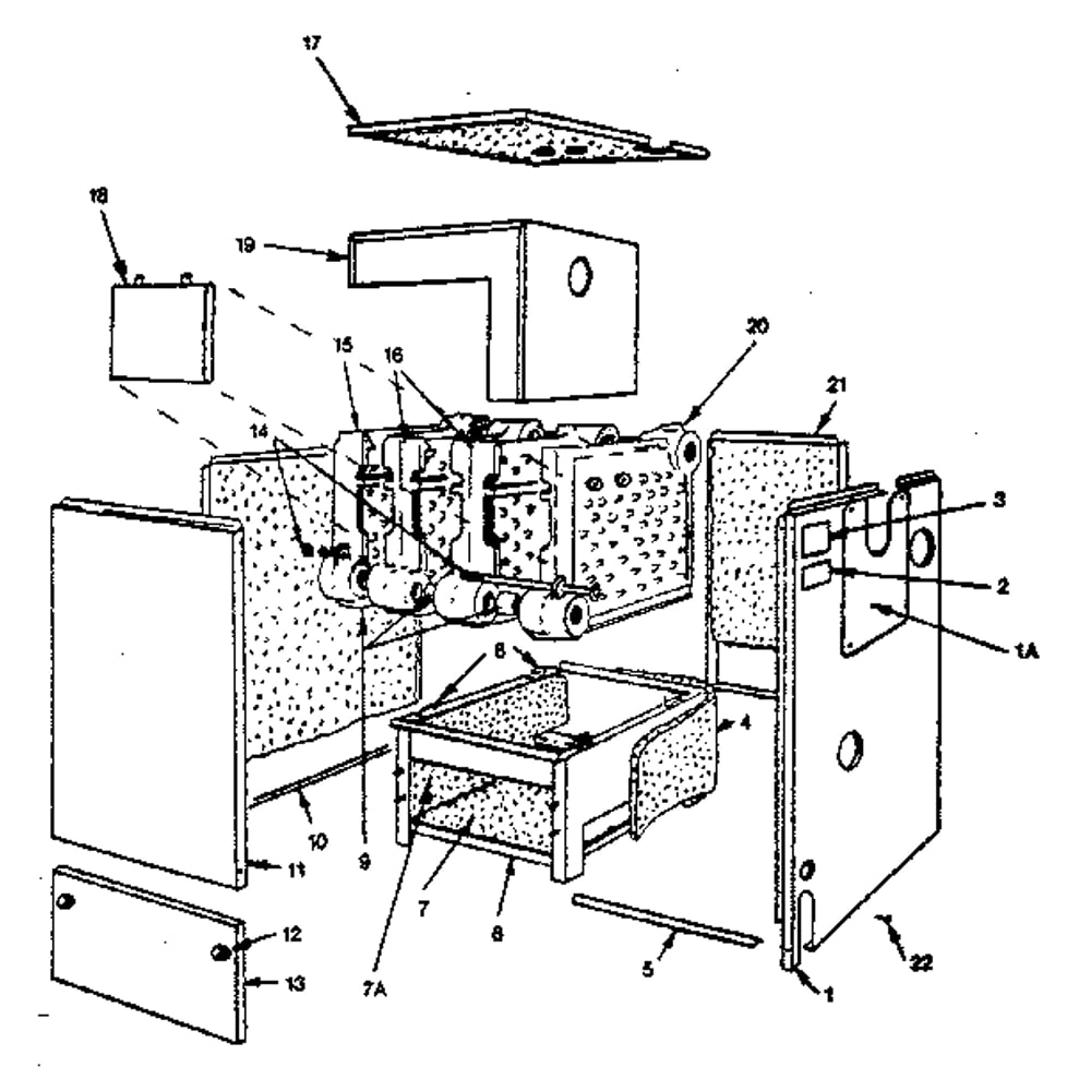 Non-Functional Replacement Parts Diagram and Parts List for 229964121  Kenmore Water Heater