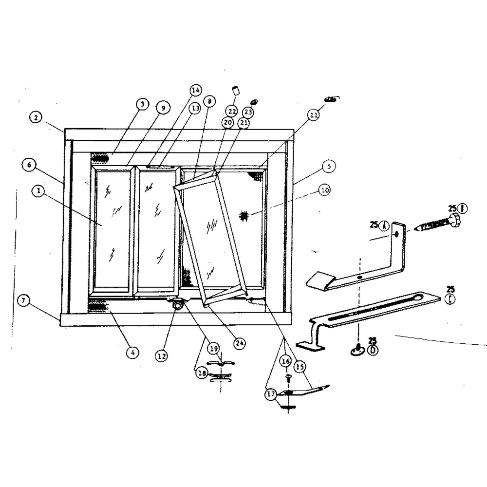 Replacement Parts Diagram and Parts List for 11492970000  Kenmore Fireplace & Insert