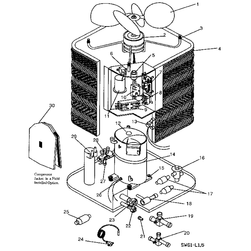 Functional Replacement Parts Diagram and Parts List for 867803032  Kenmore Air Conditioner