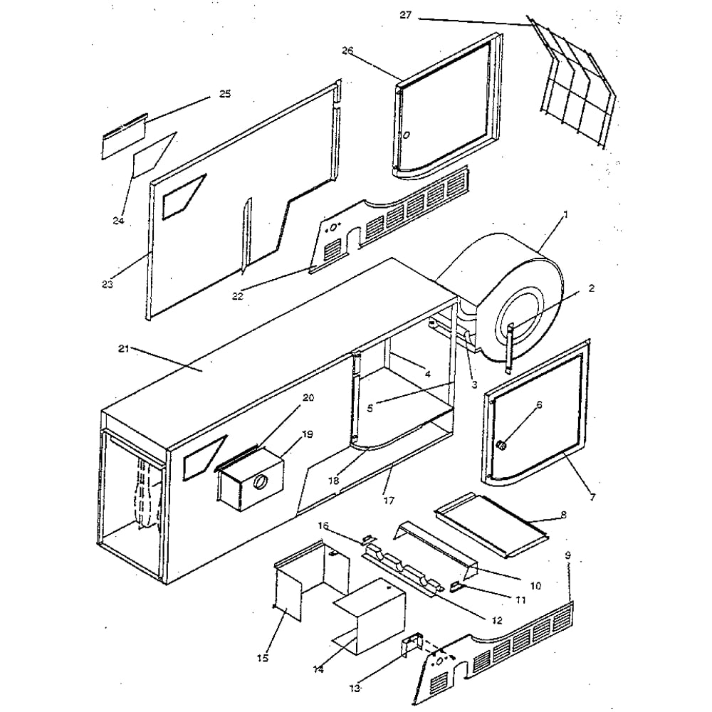 Non-Functional Replacement Parts Diagram and Parts List for 867763953  Kenmore Furnace