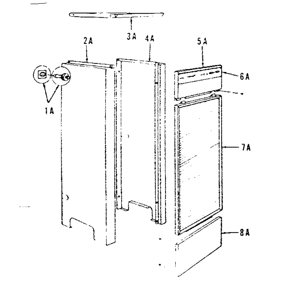 Jacket Extension Diagram and Parts List for 22994815  Kenmore Water Heater