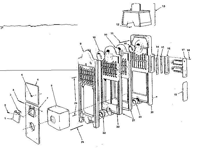 Combustion chamber and flue collector Diagram and Parts List for 22994267  Kenmore Water Heater