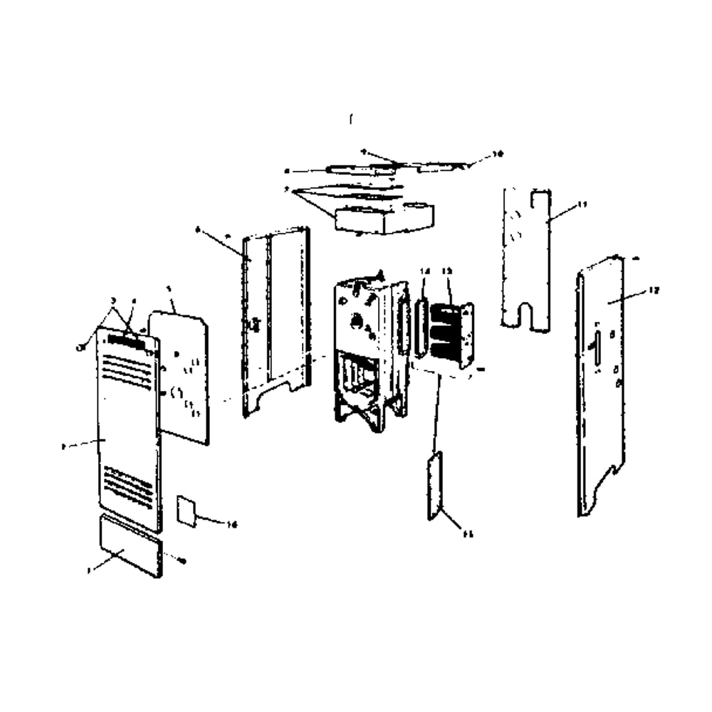 Boiler Jacket Diagram and Parts List for 229135  Kenmore Water Heater
