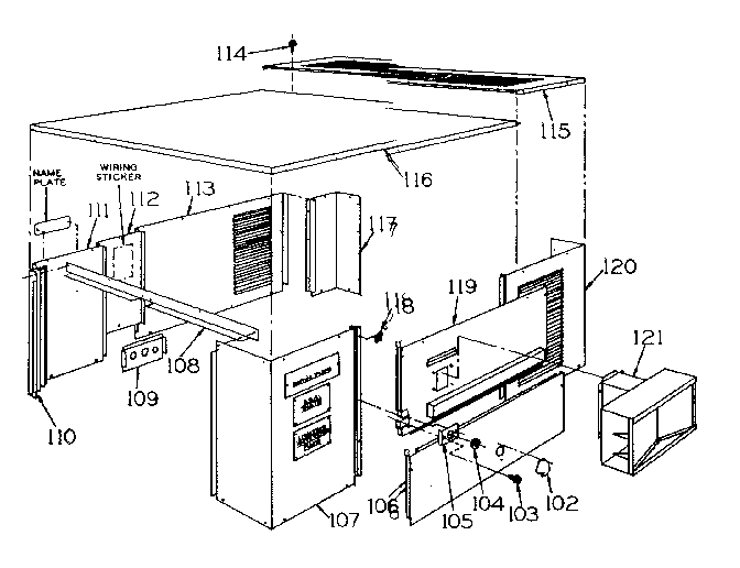 Non-functional replacement parts Diagram and Parts List for 729812020  Kenmore Air Conditioner