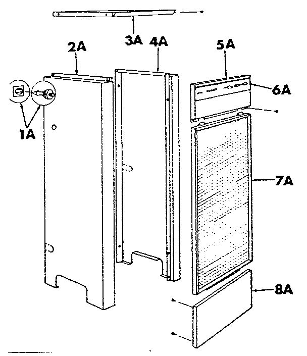 Jacket Extension Parts Diagram and Parts List for 22981302  Kenmore Water Heater