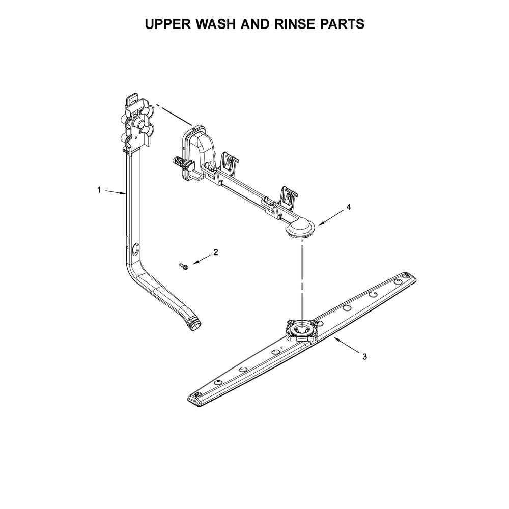 Upper Wash And Rinse Parts Diagram and Parts List for 2217382N710  Kenmore Dishwasher