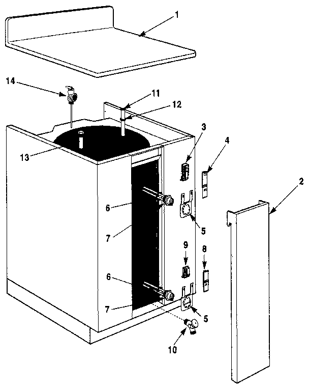 Replacement parts Diagram and Parts List for 220311800  Kenmore Water Heater