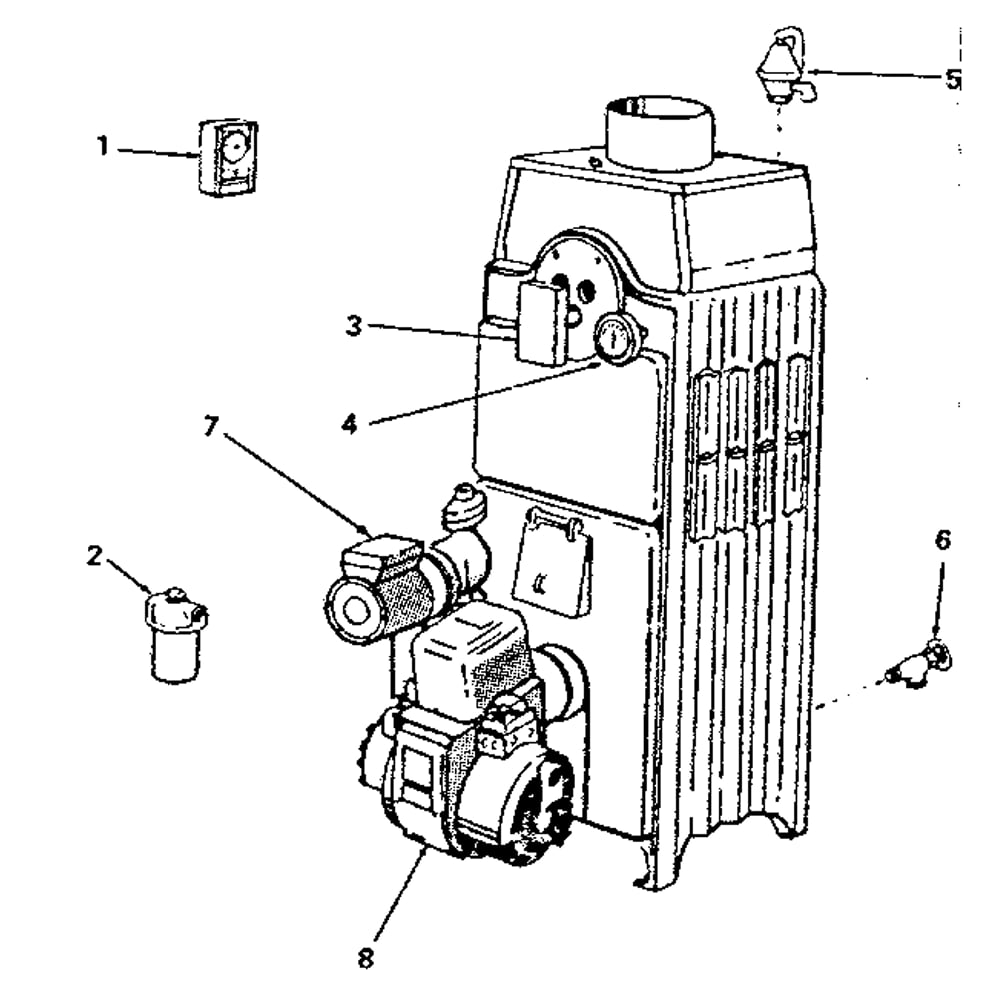 Controls Diagram and Parts List for 229942390  Kenmore Water Heater