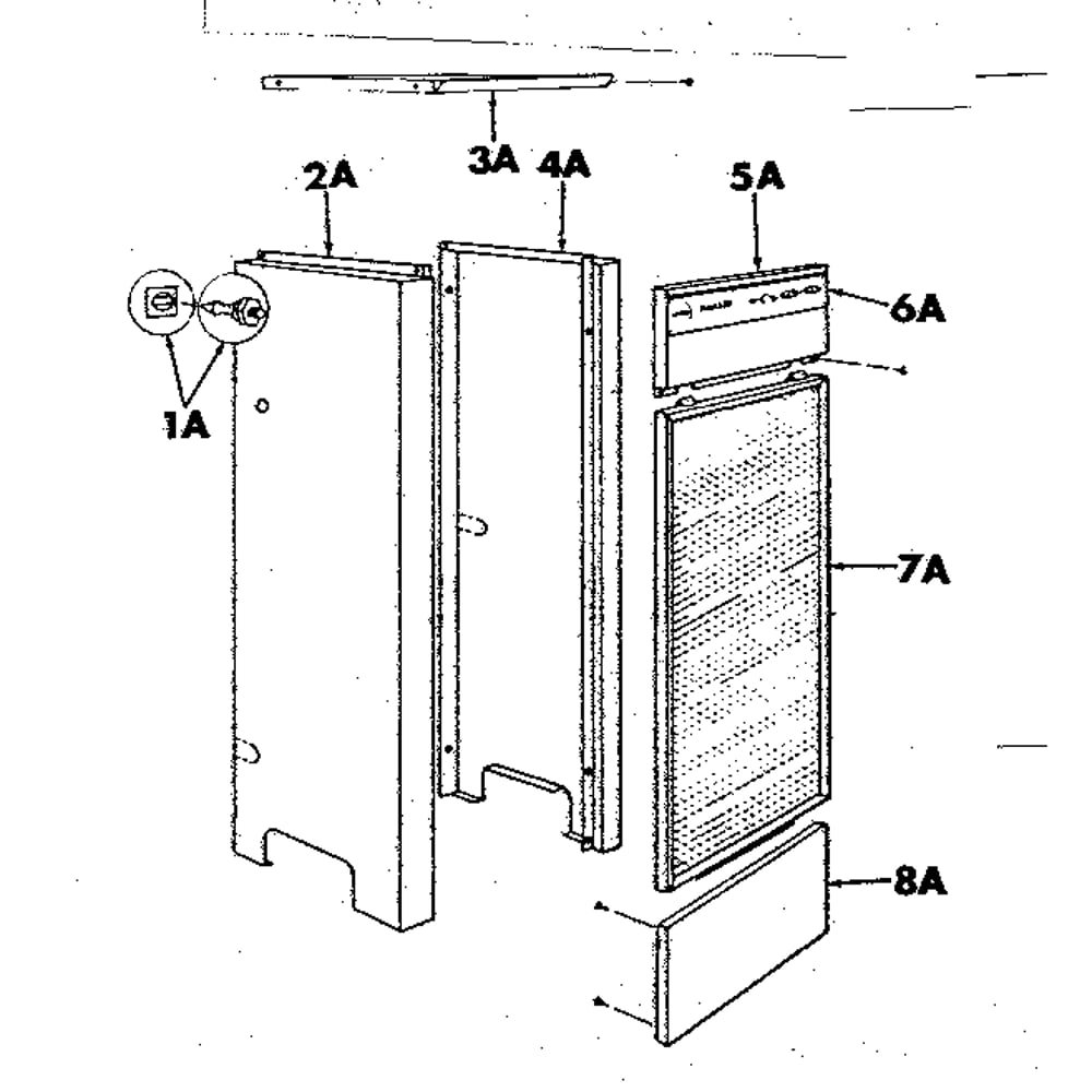 Jacket Extension Parts Diagram and Parts List for 2294138  Kenmore Water Heater