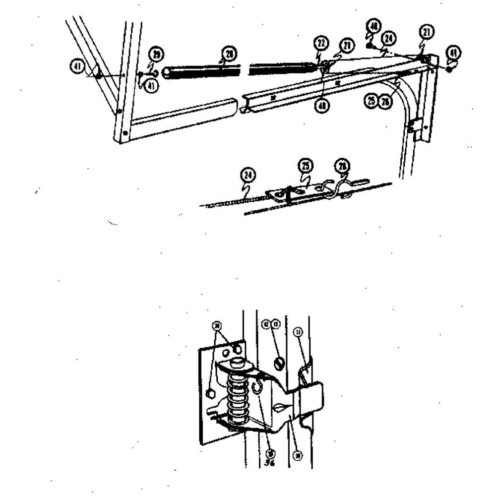 Extension Spring Diagram and Parts List for 51467716  Kenmore Garage Door Opener