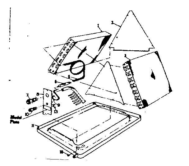 Evaporator Diagram and Parts List for 769810750  Kenmore Air Conditioner