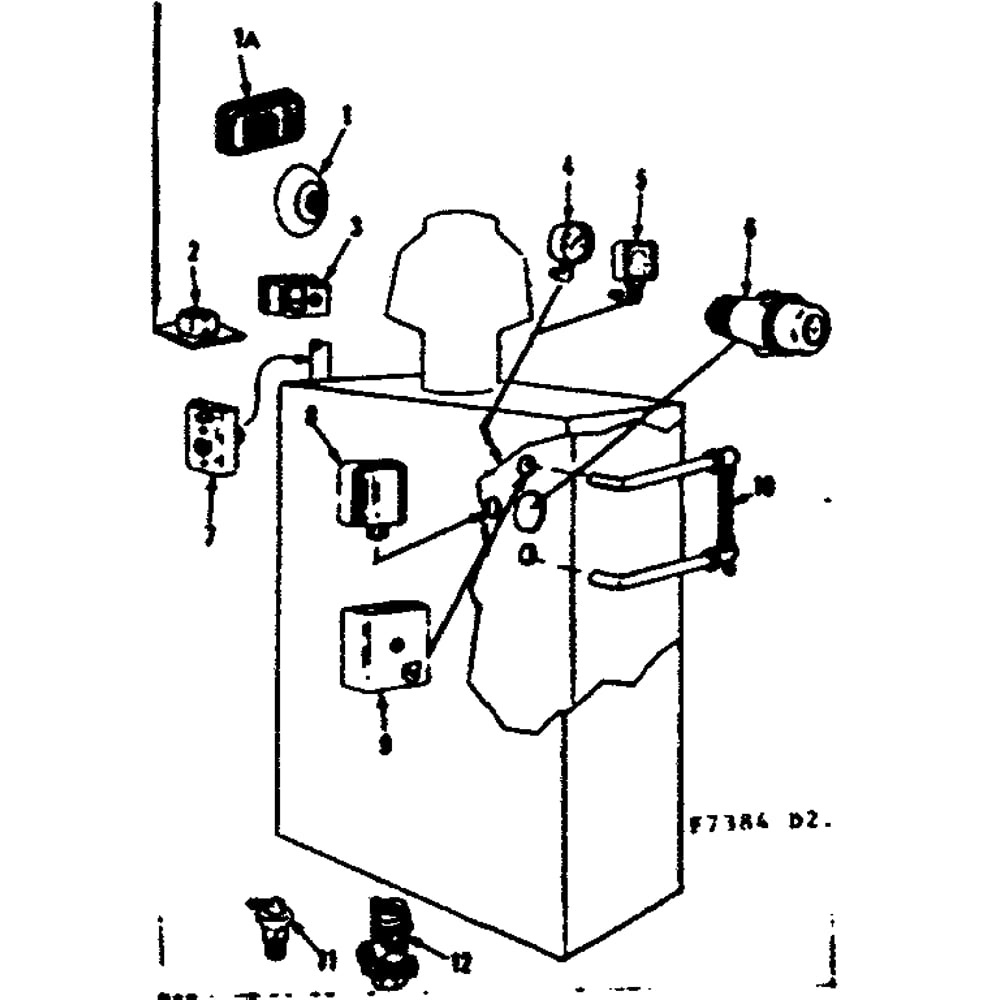 Boiler Controls Diagram and Parts List for 8677397  Kenmore Water Heater