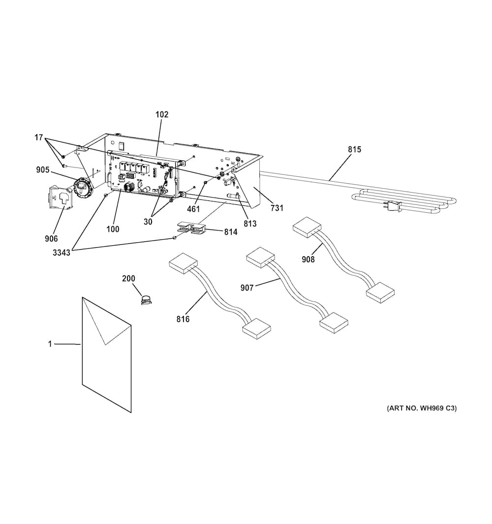 Controls Diagram and Parts List for 2671532210  Kenmore Washer Dryer Combo