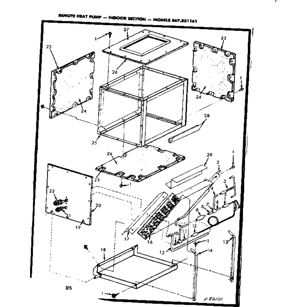 Functional Replacement Parts Diagram and Parts List for 867821161  Kenmore Air Conditioner