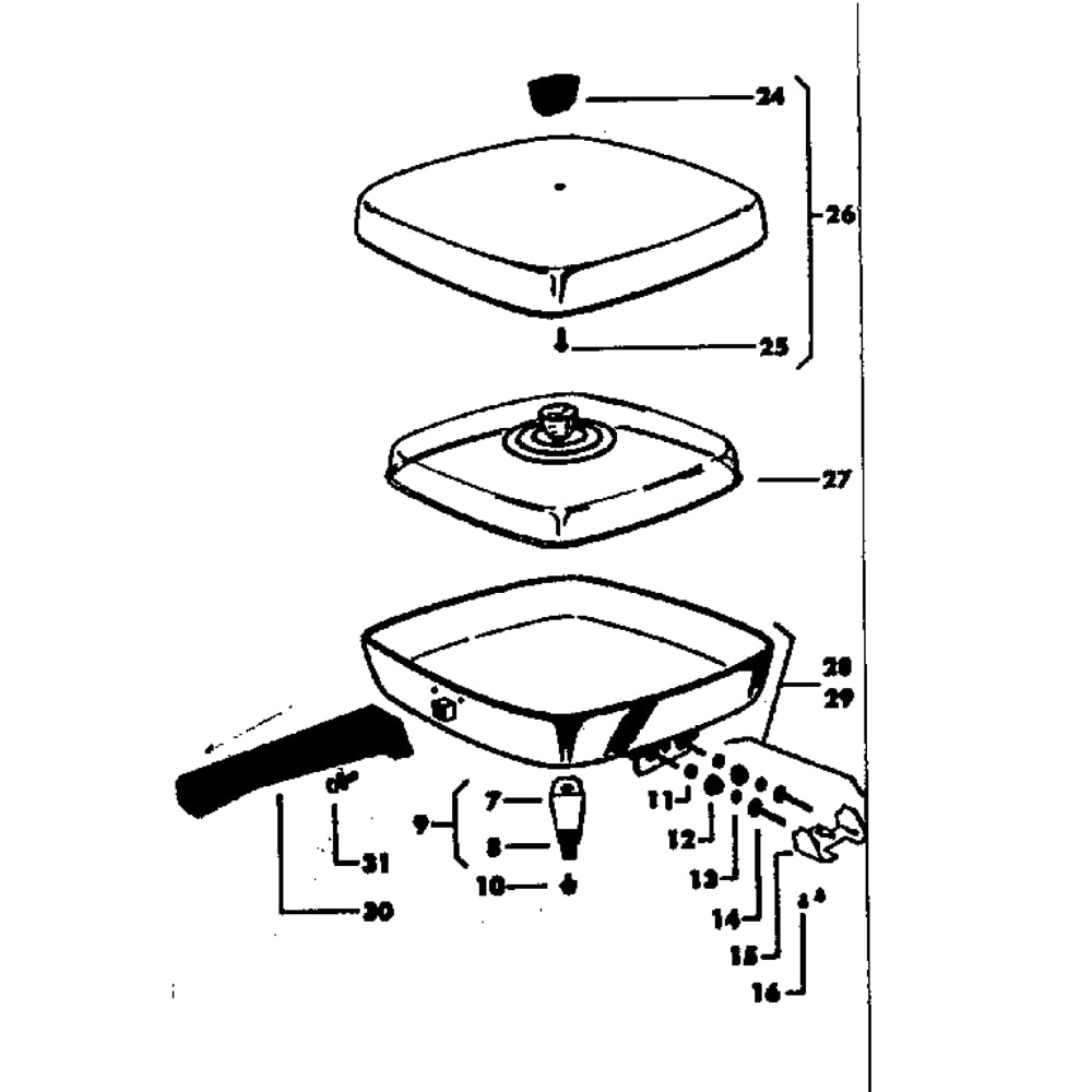 Replacement Parts Diagram and Parts List for 62065141  Kenmore Miscellaneous