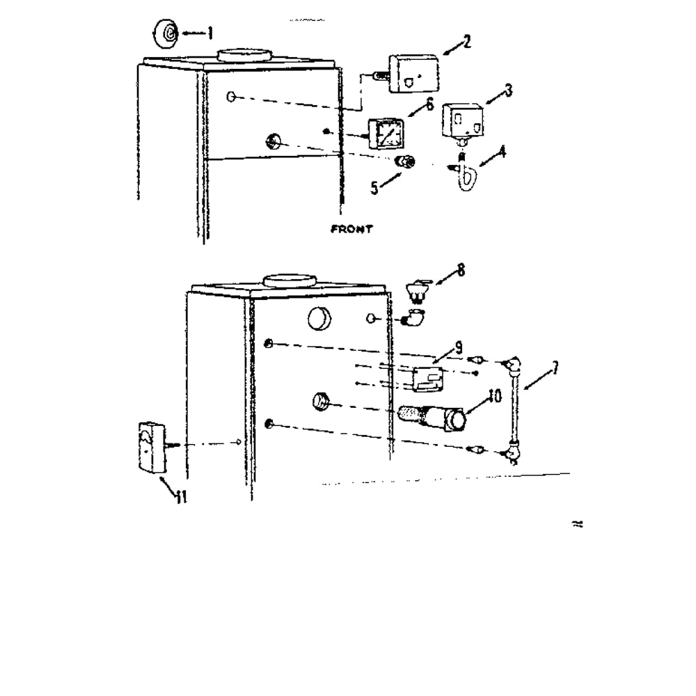 Boiler Controls Diagram and Parts List for 229172  Kenmore Water Heater