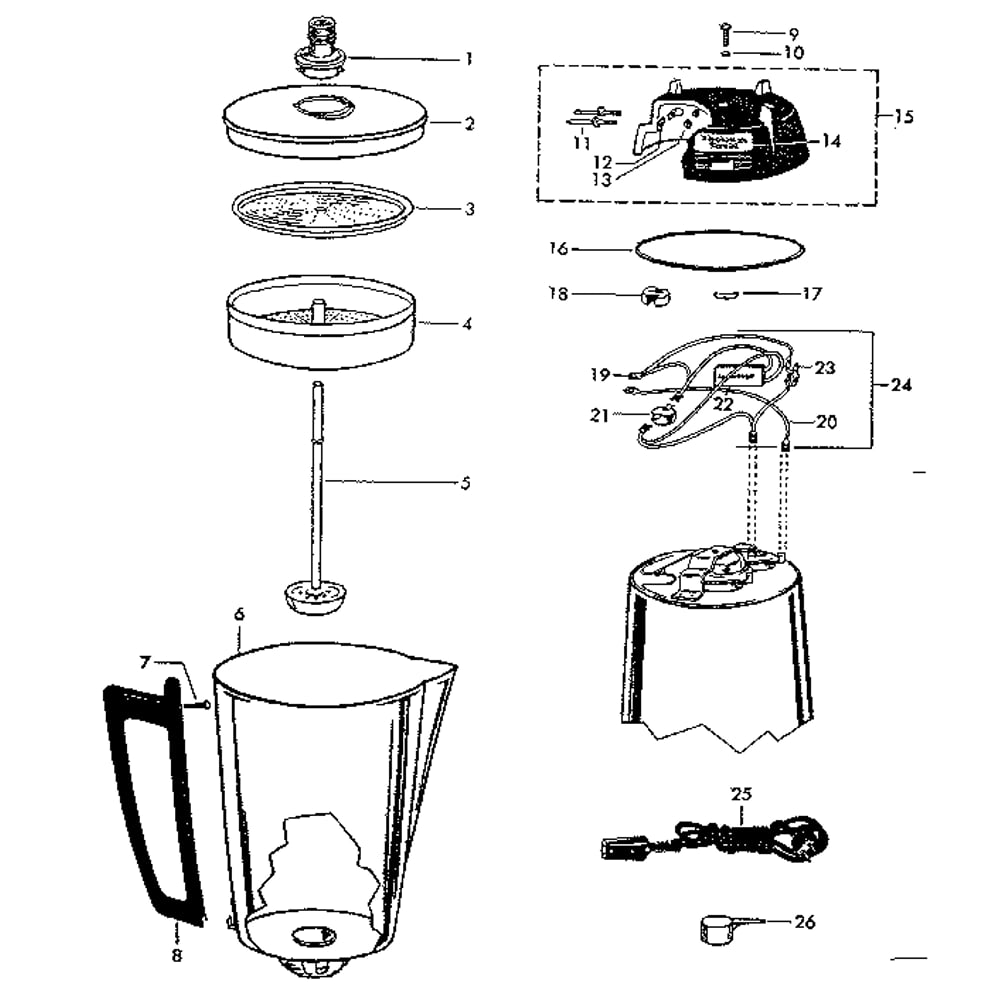 Replacement Parts Diagram and Parts List for 62067310  Kenmore Coffee Maker