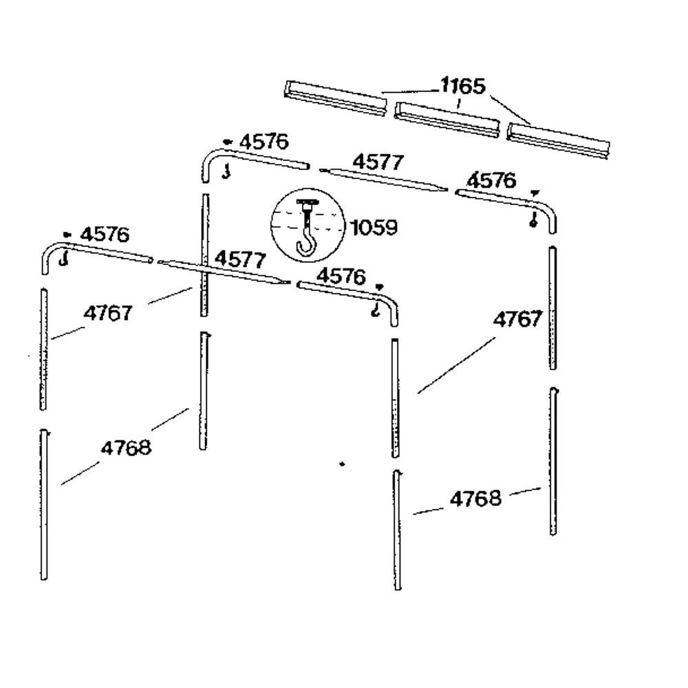 Canopy Parts Diagram and Parts List for 308776672  Kenmore Range Hood