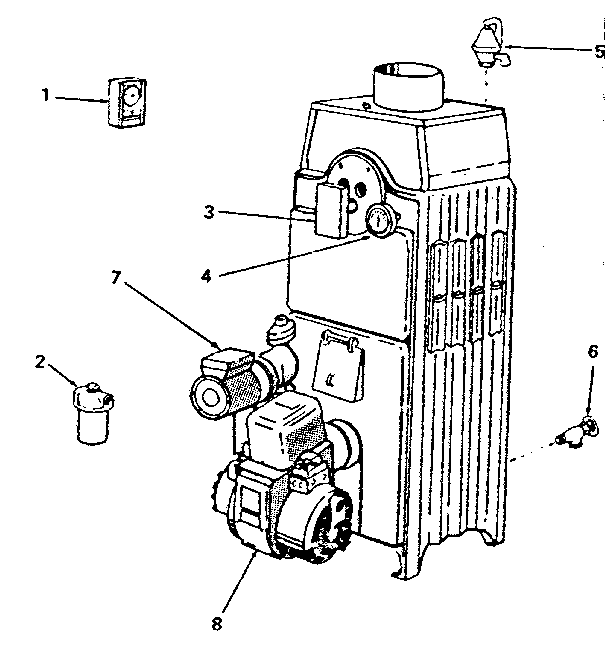 Controls Diagram and Parts List for 229942380  Kenmore Water Heater