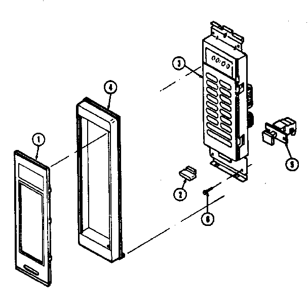 Control panel Diagram and Parts List for 84872  Kenmore Microwave