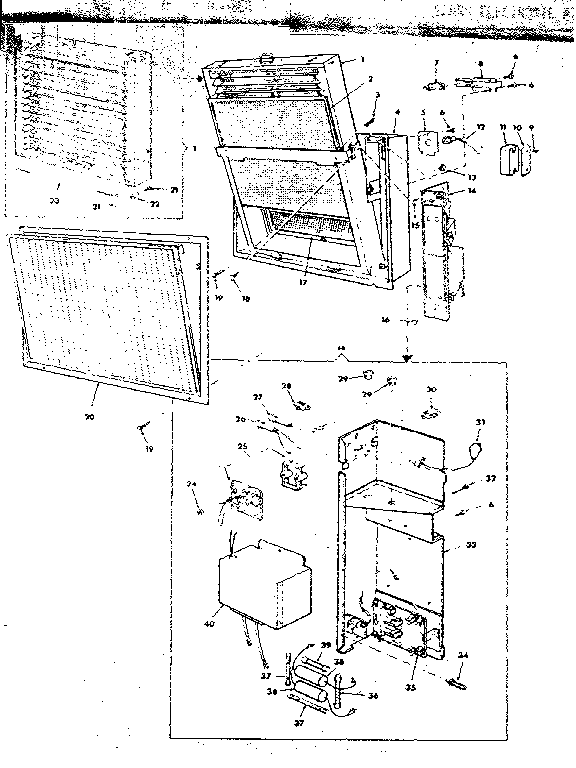 Replacement parts Diagram and Parts List for 38783060  Kenmore Air Purifier