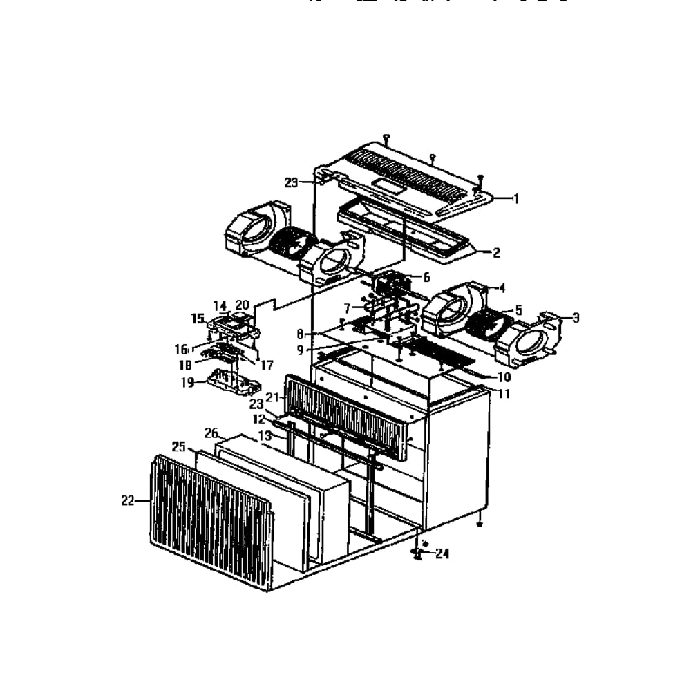 Unit Parts Diagram and Parts List for 83308  Kenmore Air Purifier
