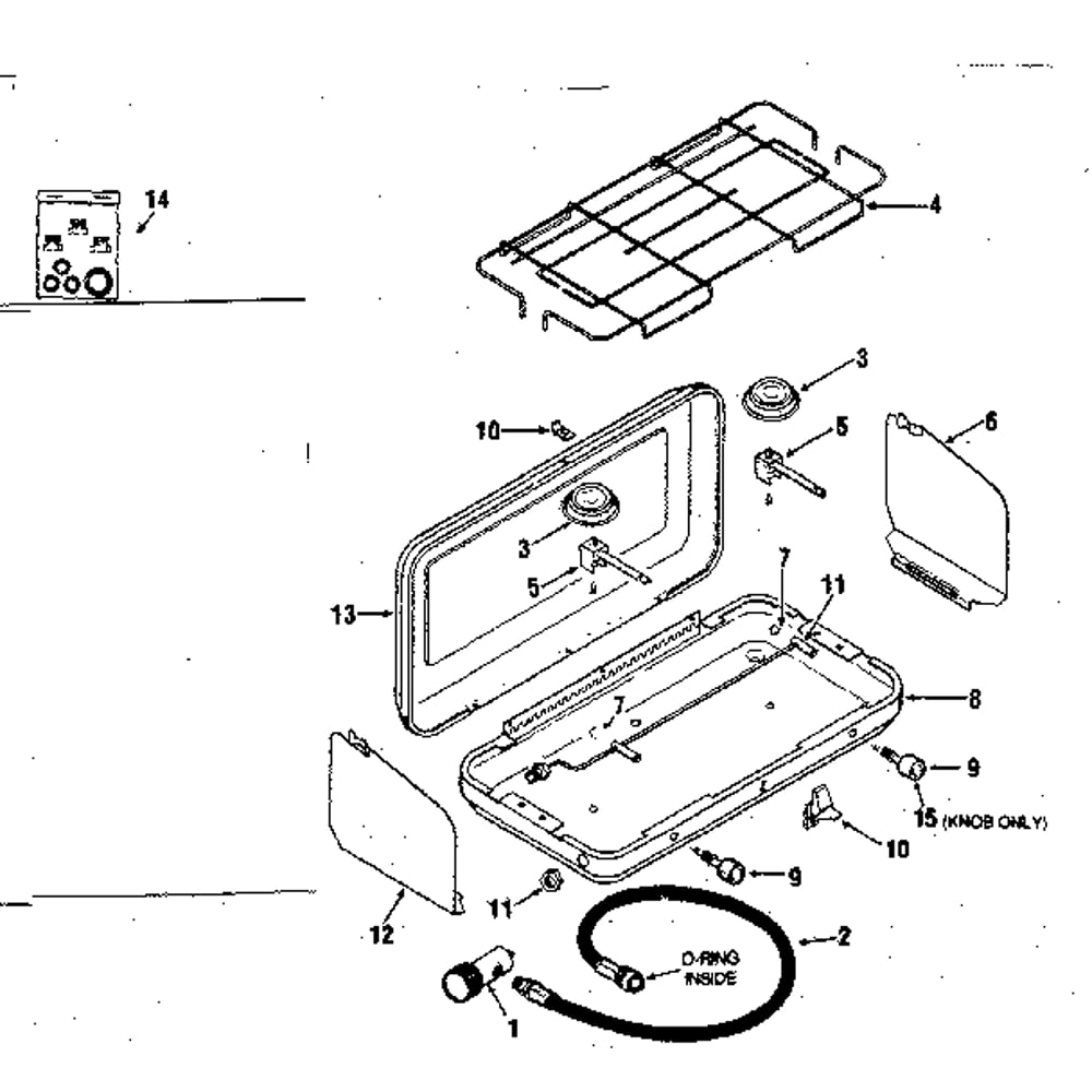 Unit Parts Diagram and Parts List for 201727730  Kenmore Range