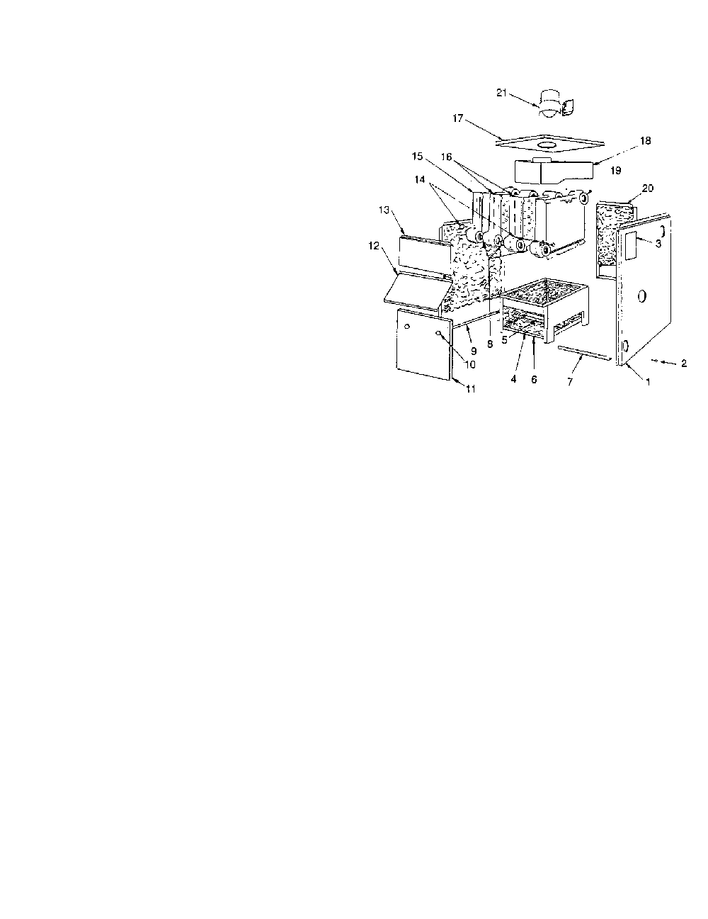 Jacket-section/base parts Diagram and Parts List for 229960270  Kenmore Water Heater