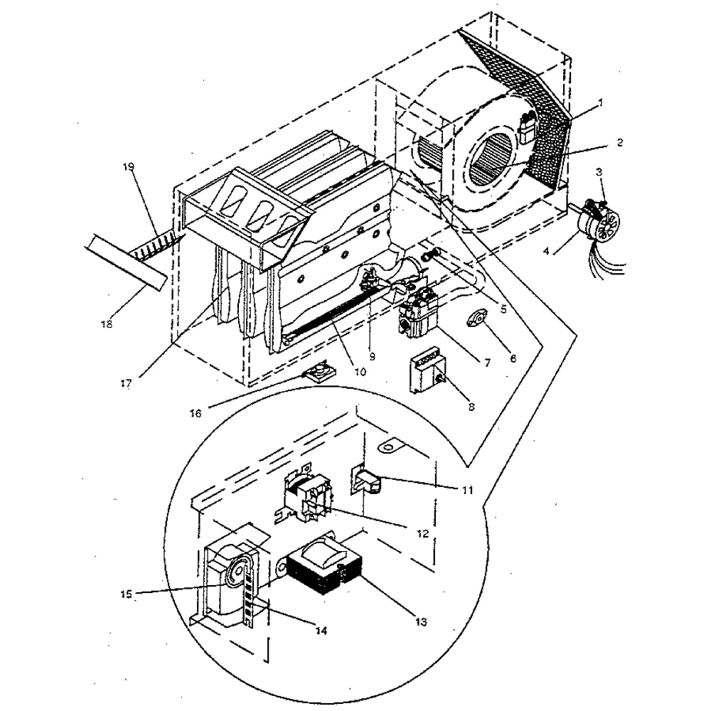 Functional Replacement Parts Diagram and Parts List for 867772570  Kenmore Furnace