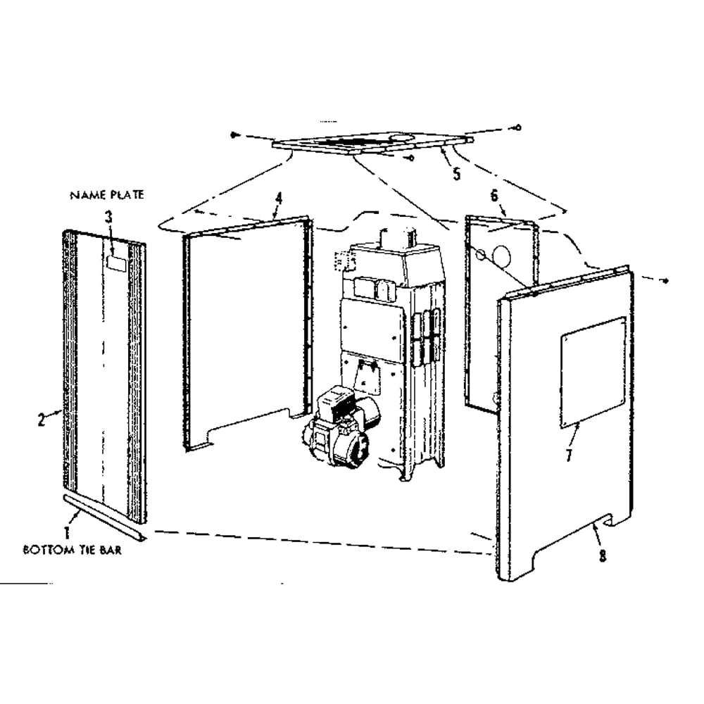 Boiler Extended Jacket Diagram and Parts List for 22994126  Kenmore Water Heater