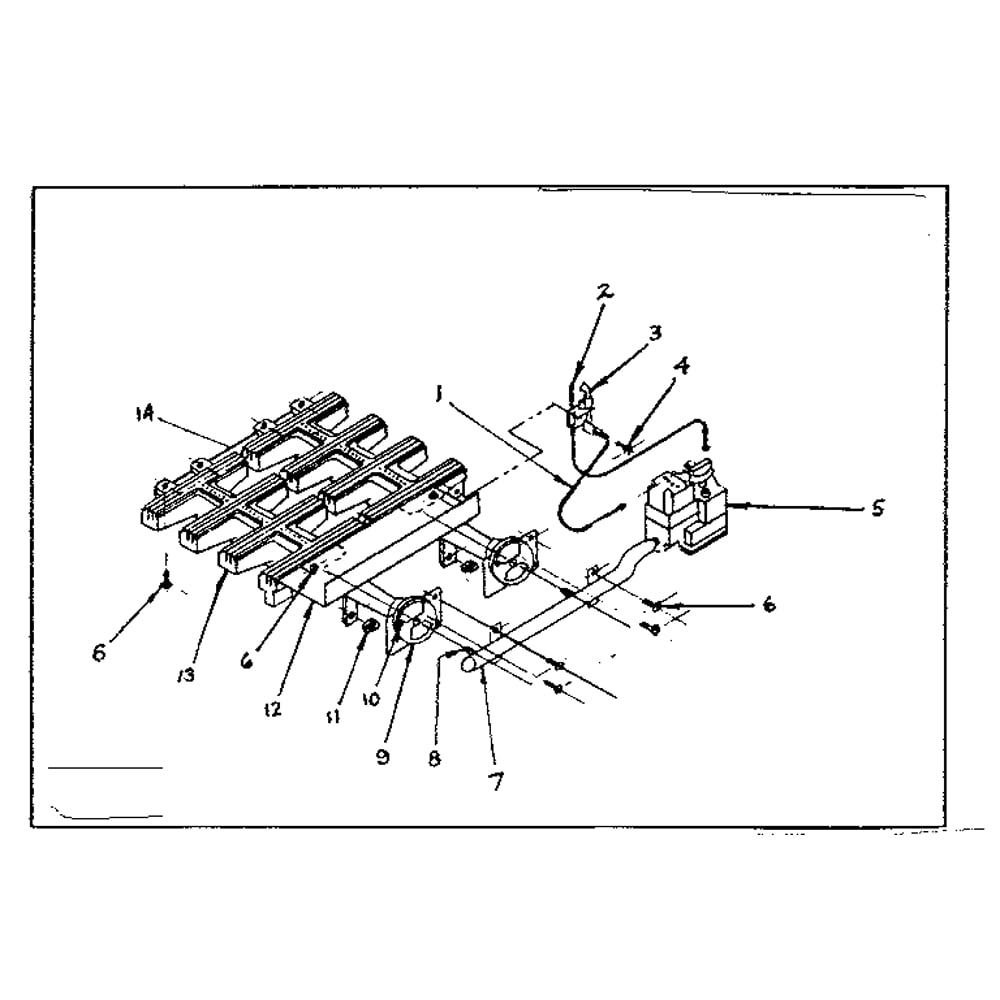 Burner & Manifold Assembly Diagram and Parts List for 735401  Kenmore Furnace