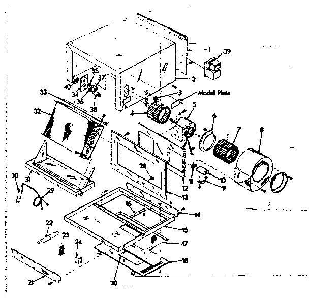 Unit parts Diagram and Parts List for 76981453  Kenmore Air Conditioner