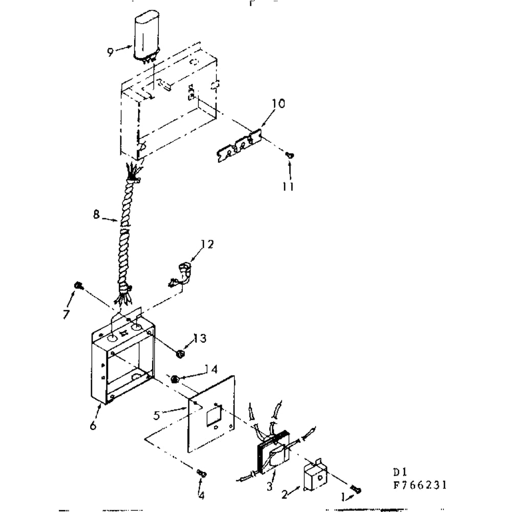 Junction Box Diagram and Parts List for 867776231  Kenmore Furnace