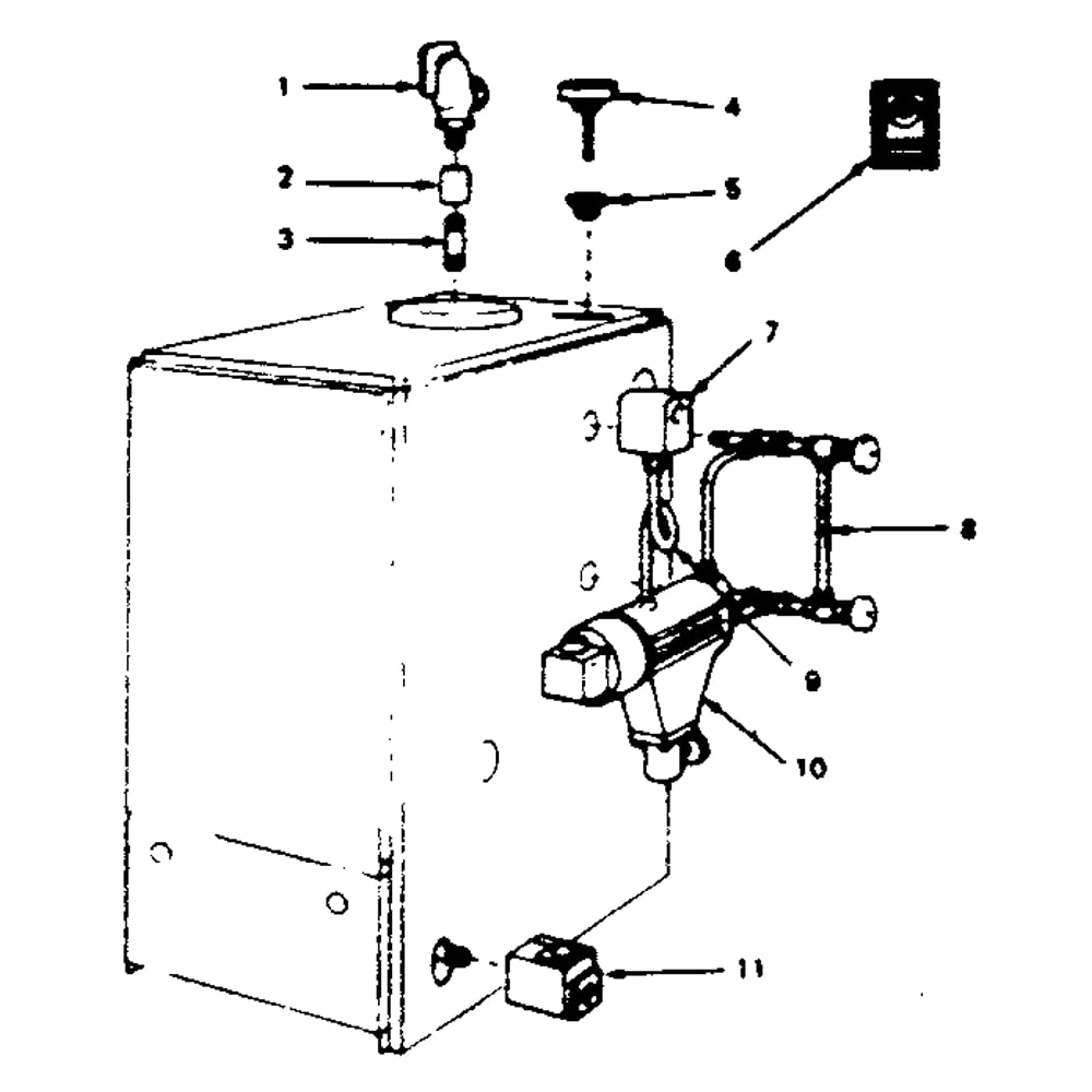 Low Water Cut Off Diagram and Parts List for 229962250  Kenmore Water Heater
