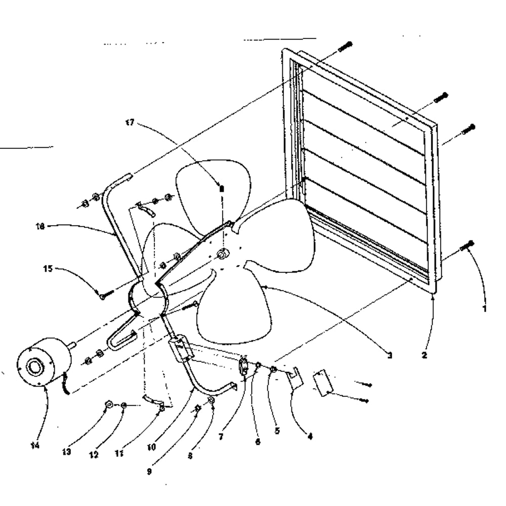 Functional Replacement Parts Diagram and Parts List for 75863951  Kenmore Bath & Ventilation Fan